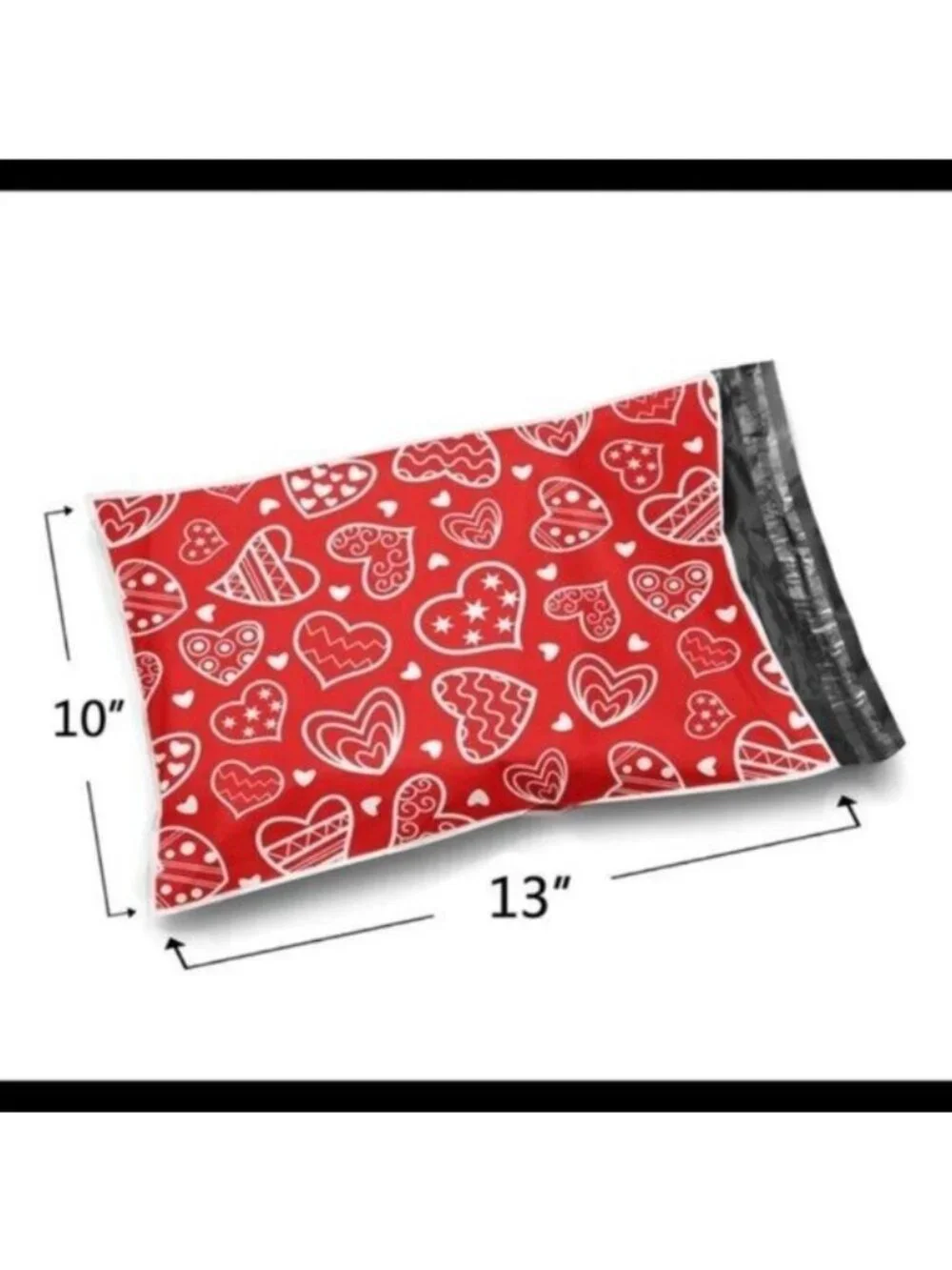 20 valentines poly mailers size 10 x 13